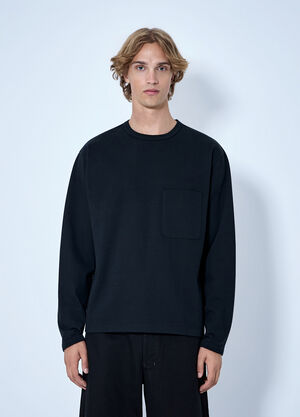 Lemaire Boxy Long Sleeve Tee Black lem0166016