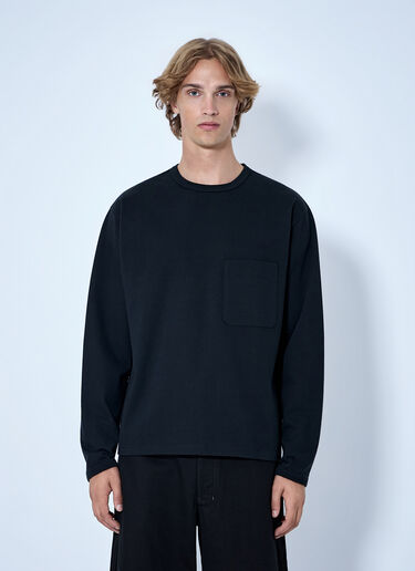 LN-CC® - Lemaire: Boxy Long Sleeve Tee - Black Lemaire Boxy Long Sleeve Tee Black lem0166016