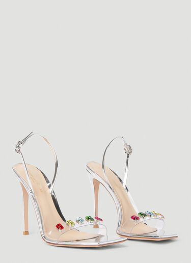 Ribbon Candy High Heel Sandals Gianvito Rossi Ribbon Candy High Heel Sandals Silver gia0252003