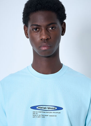Metalwood Logo Motif T-Shirt Light Blue met0160004