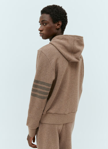 Four Bar Wool Hooded Sweatshirt Thom Browne Four Bar Wool Hooded Sweatshirt Brown thb0153010