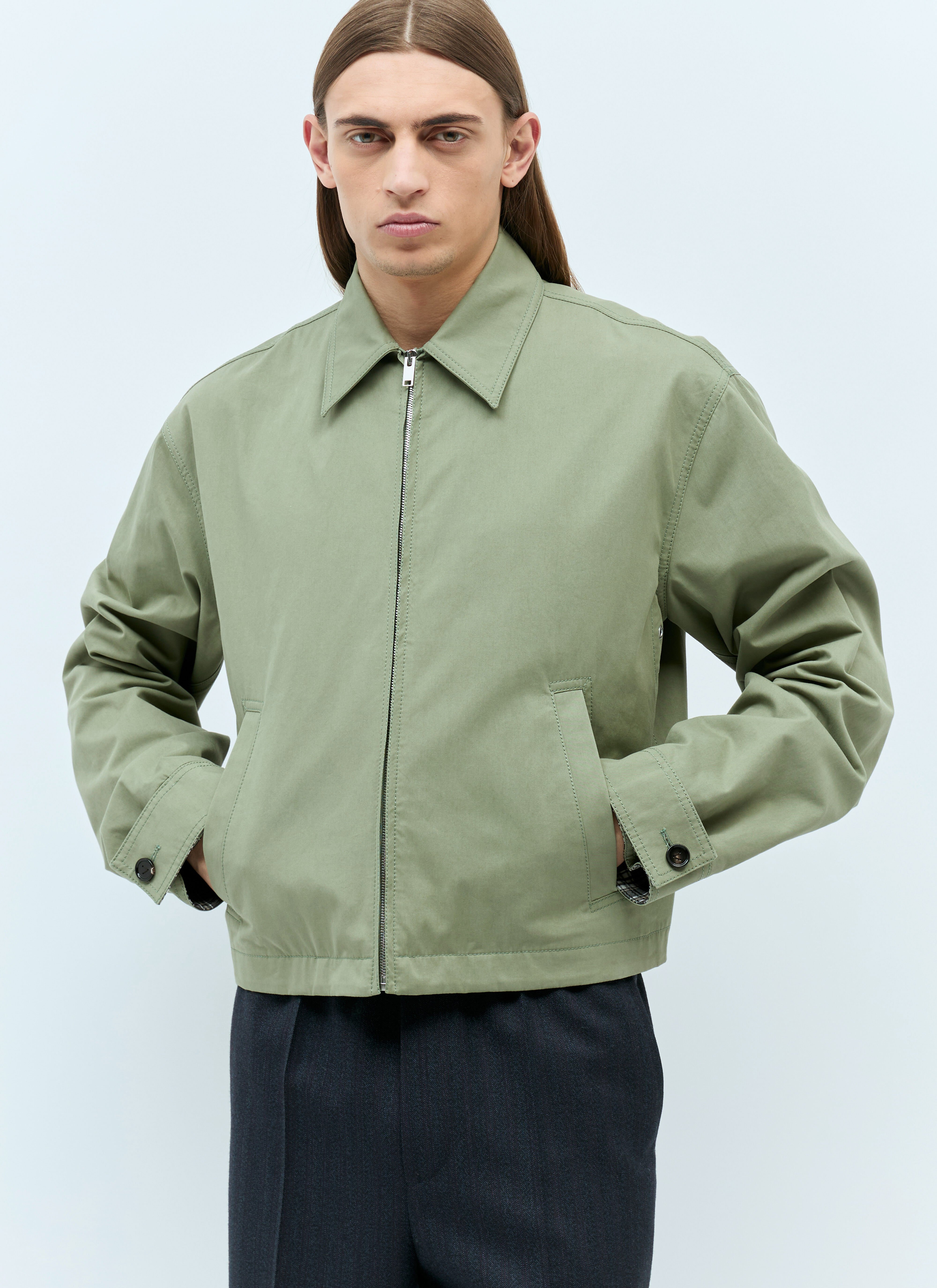 Thom Browne Light Cotton Twill Jacket Navy thb0156001