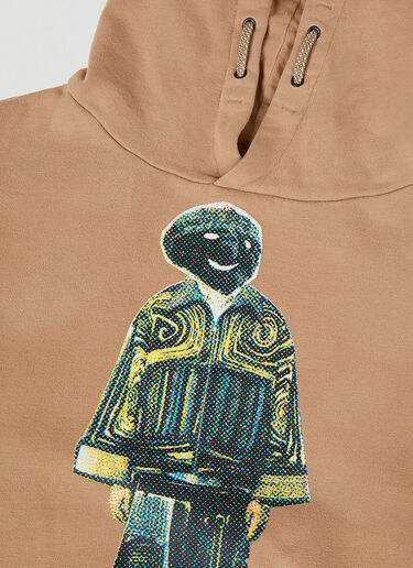 DRx FARMAxY FOR LN-CC Graphic Print Hooded Sweatshirt Camel drx0349023