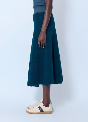 LN-CC® - Lacoste: Runway Alpaca Midi Skirt - Blue Lacoste Runway Alpaca Midi Skirt Blue lac0266009