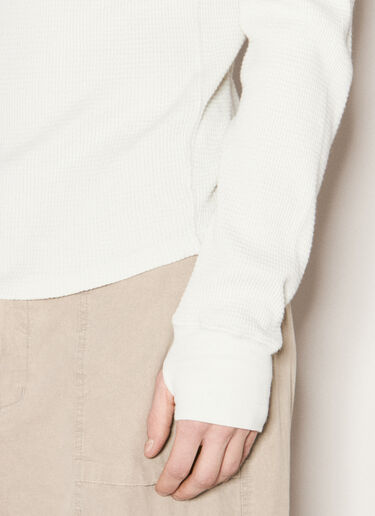 Entire Studios Thermal Long Sleeve T-Shirt White ent0155043