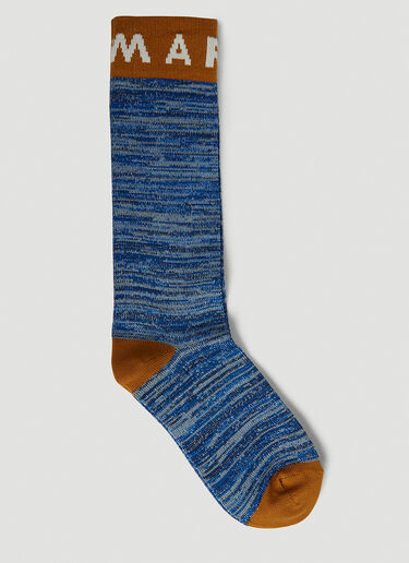 Marni Mouliné Knit Socks Blue mni0249022