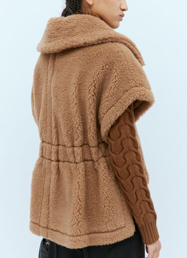 Max Mara Teddy Gilet Cape Camel max0254081