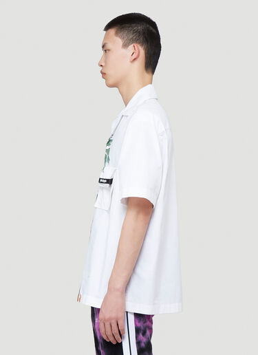 Palm Angels Skeleton Bowling Shirt White pma0139011