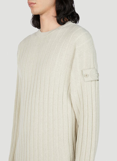 Stone Island Ghost Logo Patch Sweater Cream sto0152002