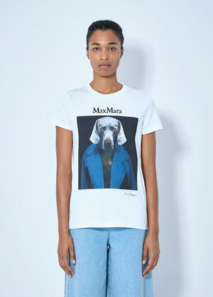 Max Mara Graphic Print T-Shirt White max0265009
