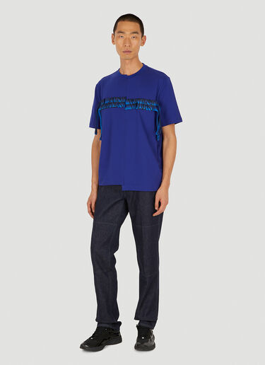 Lanvin 不对称 logo T 恤 蓝色 lnv0150008