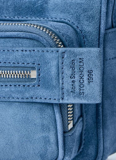 Acne Studios Camero Party Suede Shoulder Bag Blue acn0264007