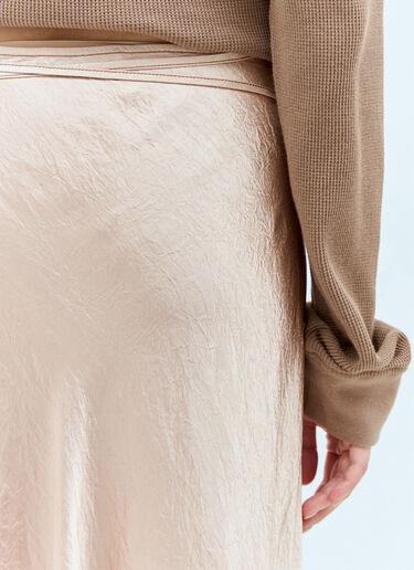 Acne Studios Satin Wrap Skirt Beige acn0257016