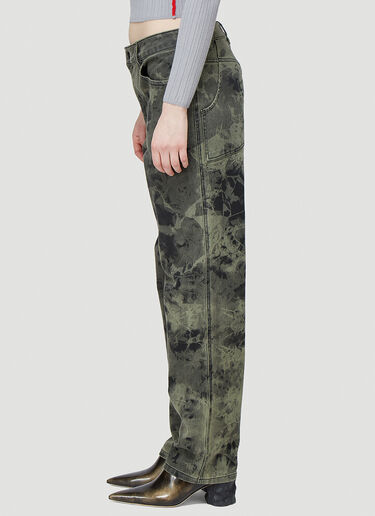 Eckhaus Latta Tie-Dye Jeans Green eck0343001