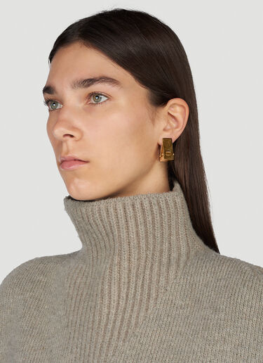 Triangle Hoop Earrings Bottega Veneta Triangle Hoop Earrings Gold bov0246079