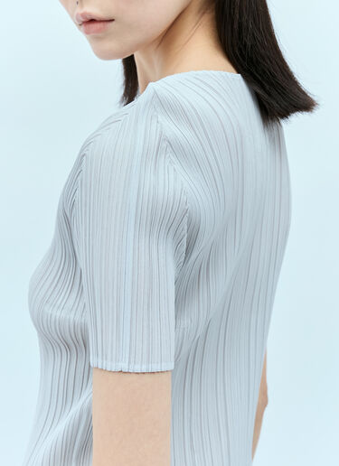 Pleats Please Issey Miyake Pleated T-Shirt Grey plp0254009