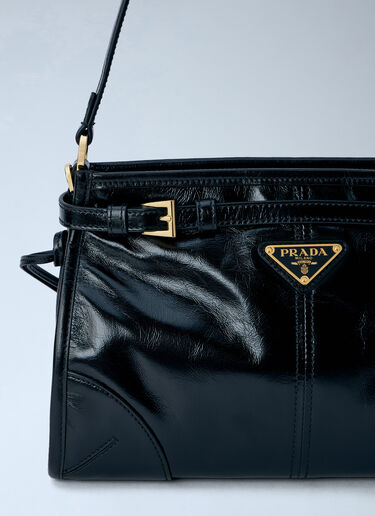 Prada Bonnie Small Leather Handbag Black pra0266015