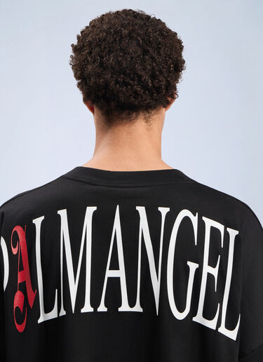 Flames Over T-Shirt Palm Angels Flames Over T-Shirt Black pma0162088
