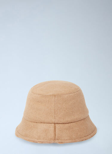 Max Mara Fiducia Teddy Lined Bucket Hat Camel max0254095