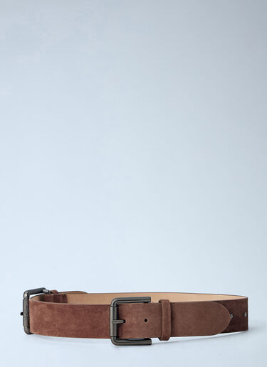 LN-CC® - Max Mara: Suede Finish Leather Belt - Brown Max Mara Suede Finish Leather Belt Brown max0266229
