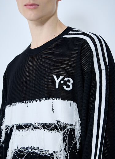 Y-3 GFX Distressed Sweater Black yyy0160029