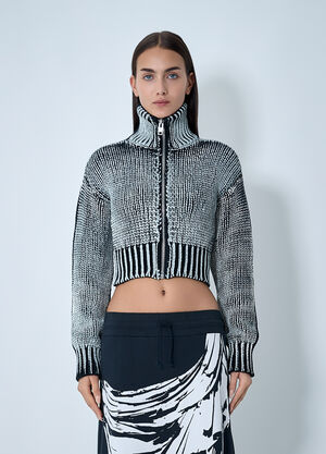 VAQUERA Coated Rib Cardigan Black vaq0262009