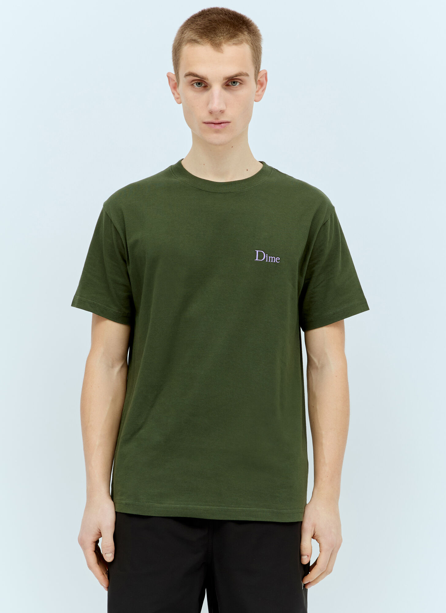 Shop Dime Classic Small Logo T-shirt In Green