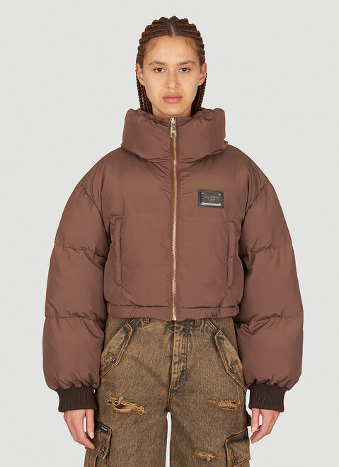Dolce & Gabbana Crop Padded Jacket Black dol0253010