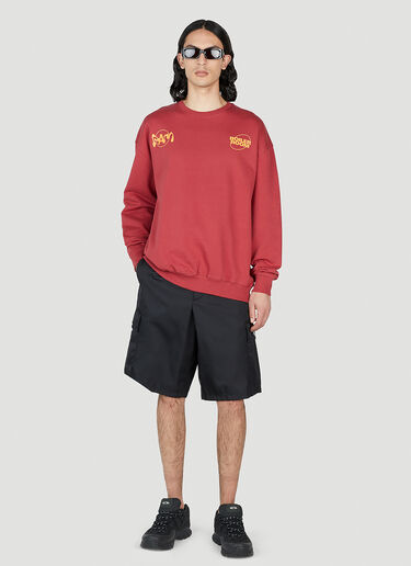 Boiler Room x P.A.M. Logo Print Sweatershirt Red bor0350005