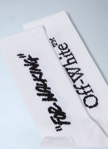Off-White Quote Socks White ofw0160099