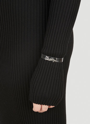 Saint Laurent YSL 铭牌手镯 黑 sla0247178