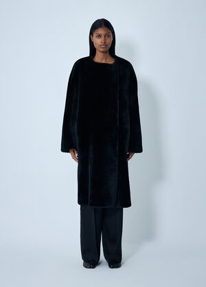 TOTEME Shearling Coat Black tot0262031