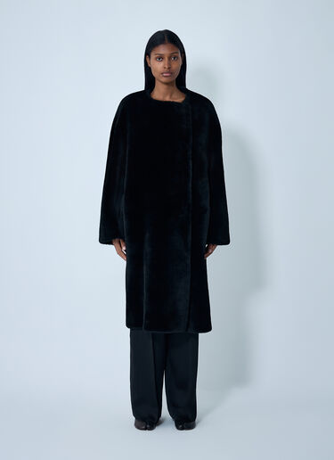 TOTEME Shearling Coat Black tot0262031