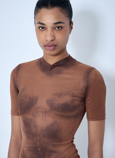 Short Sleeve Maxi Dress Acne Studios Short Sleeve Maxi Dress Brown acn0264064