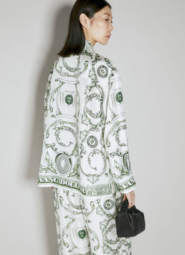 Money Print Silk Shirt Alexander Wang Money Print Silk Shirt White awg0253021