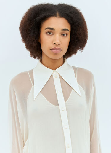 Chloé Silk Shirt Dress Off white chl0257041