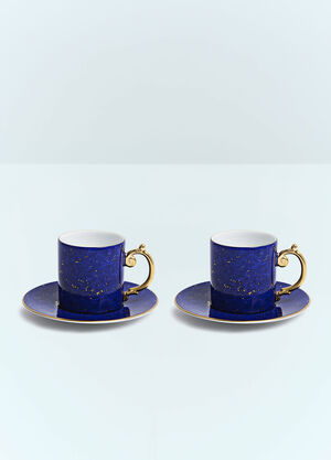 L'Objet Set Of Two Lapis Espresso Cups And Saucers Gold wps0644163