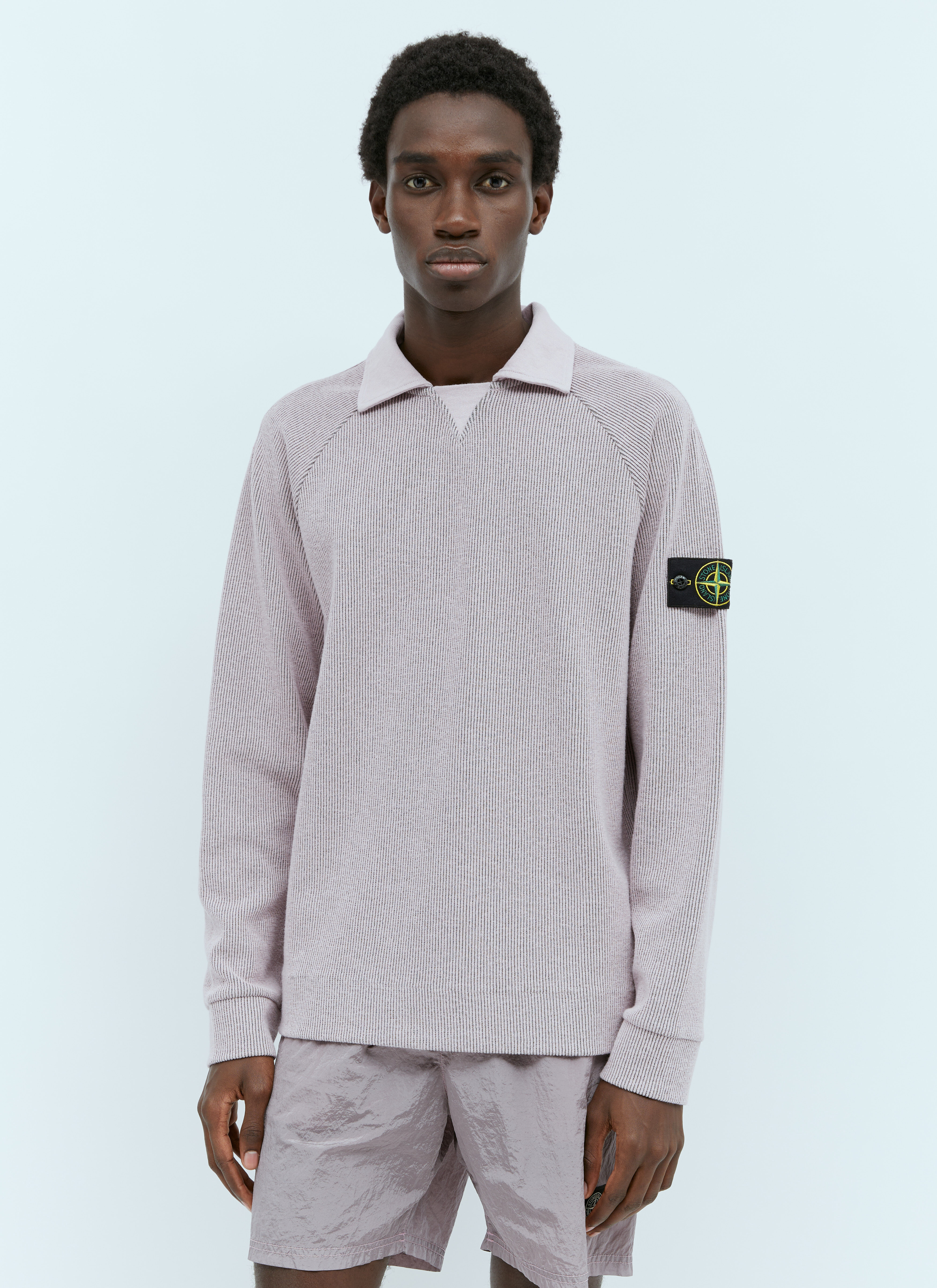 Long sleeve sales collared sweater