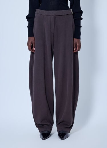 LN-CC® - Sportmax: Wide-Leg Tailored Trousers - Brown Sportmax Wide-Leg Tailored Trousers Brown spx0266010