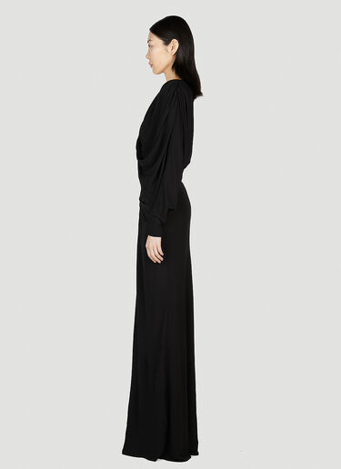 Saint Laurent Cut Out Dress Black sla0252002