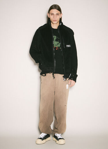 Maison Mihara Yasuhiro 와이드 백 보아 베스트 블랙 mmy0158007