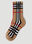 Burberry Check Intarsia Technical Stretch Cotton Socks Black bur0149107