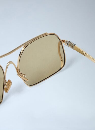 Geometric Aviator Sunglasses Miu Miu Geometric Aviator Sunglasses Gold lmu0262002