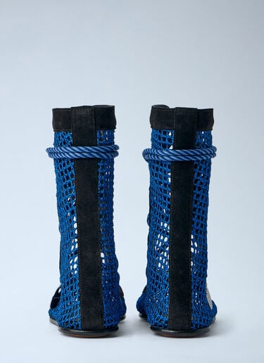 Kiko Kostadinov Reticella Lace Up Boot Blue kko0264014