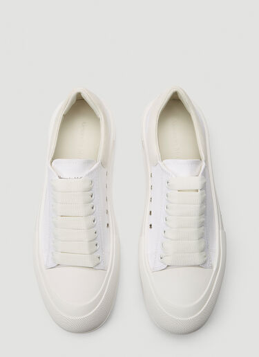 Alexander McQueen Deck Lace-Up Plimsoll Sneakers White amq0244028