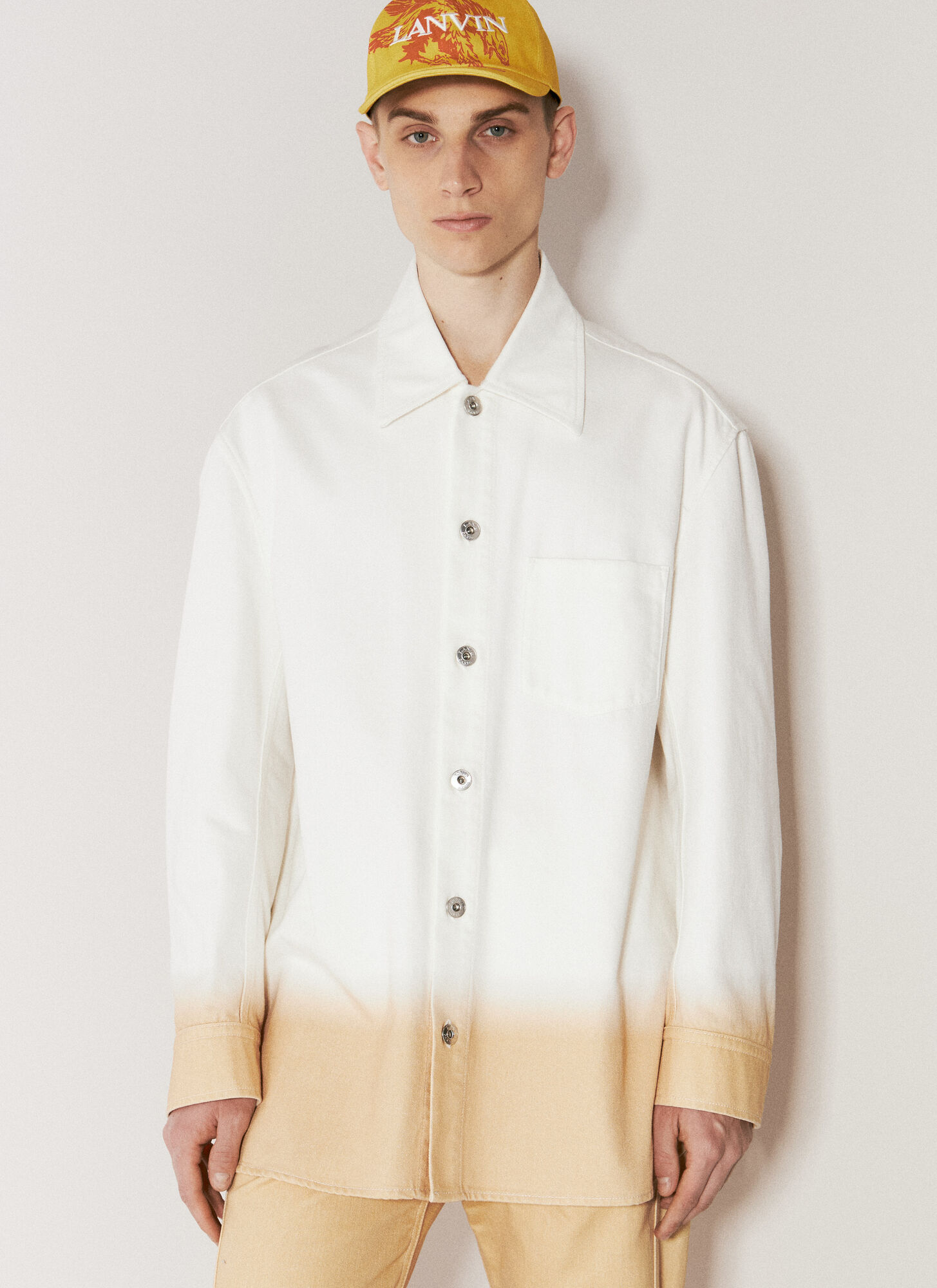 Shop Lanvin Gradient-effect Shirt In White
