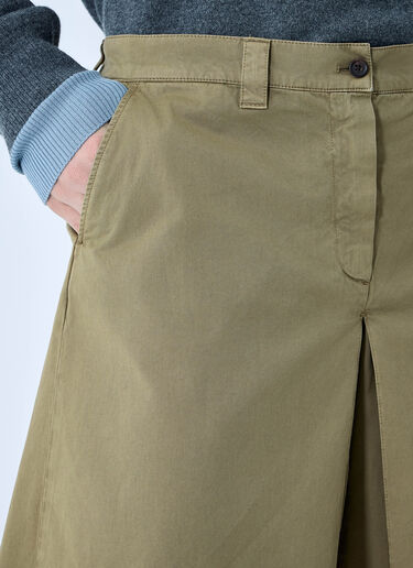 Miu Miu Garment-Dyed Skirt Green miu0360003