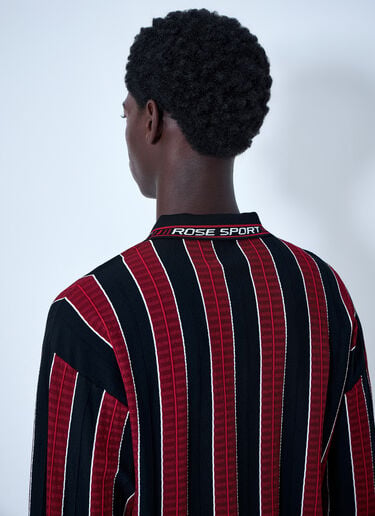 Martine Rose Striped Polo Sweatshirt Red mtr0164017