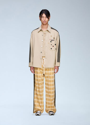 Check Logo Motif Track Pants adidas x Song For The Mute Check Logo Motif Track Pants Beige asf0362061
