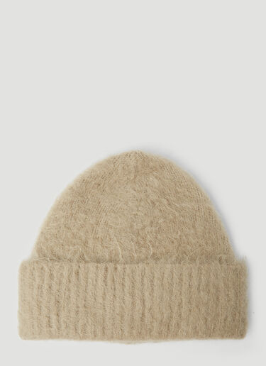 Acne Studios Fuzzy Beanie Hat Beige acn0154035